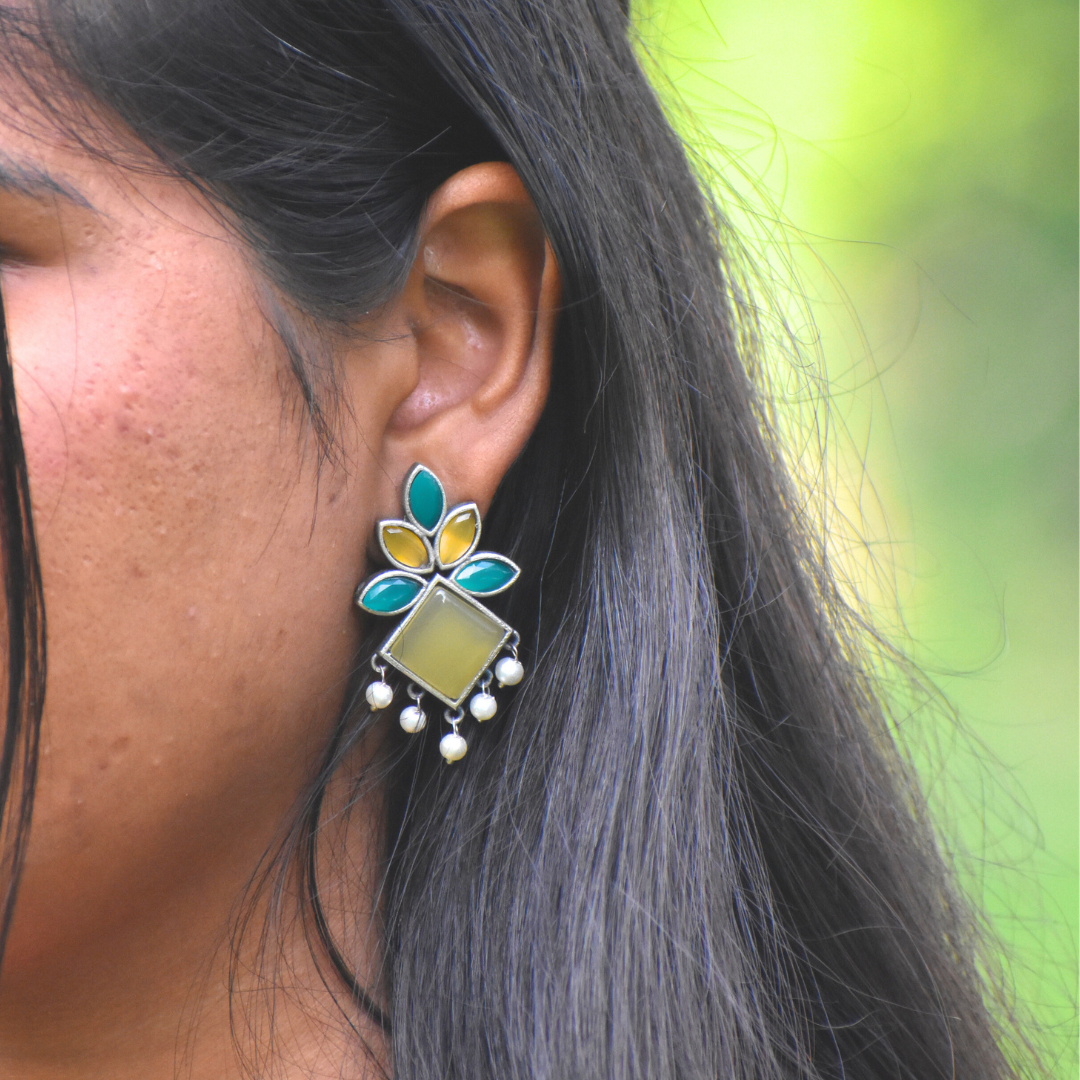 Combo of 10 Silver Oxidised Earring & Mini Photo Frame With Free Wood Box
